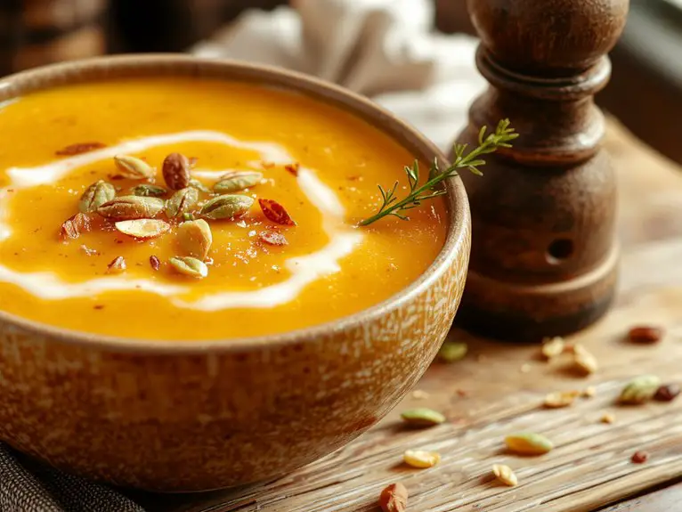 The Best Homemade Pumpkin Soup Recipe 2 creamy spiced pumpkin soup 0n5hr