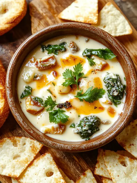 creamy spinach artichoke dip