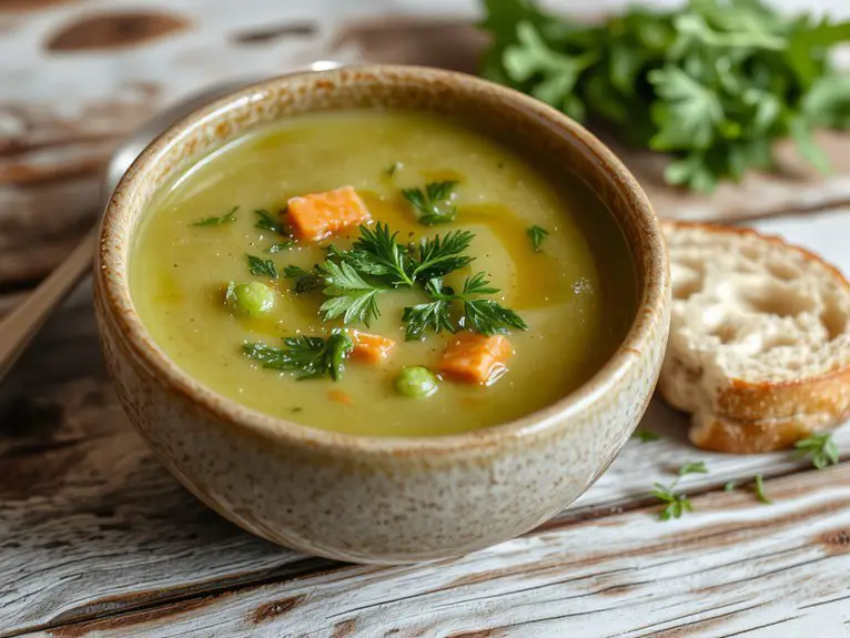 The Best Homemade Pea Soup Recipe 2 creamy split pea soup atacg