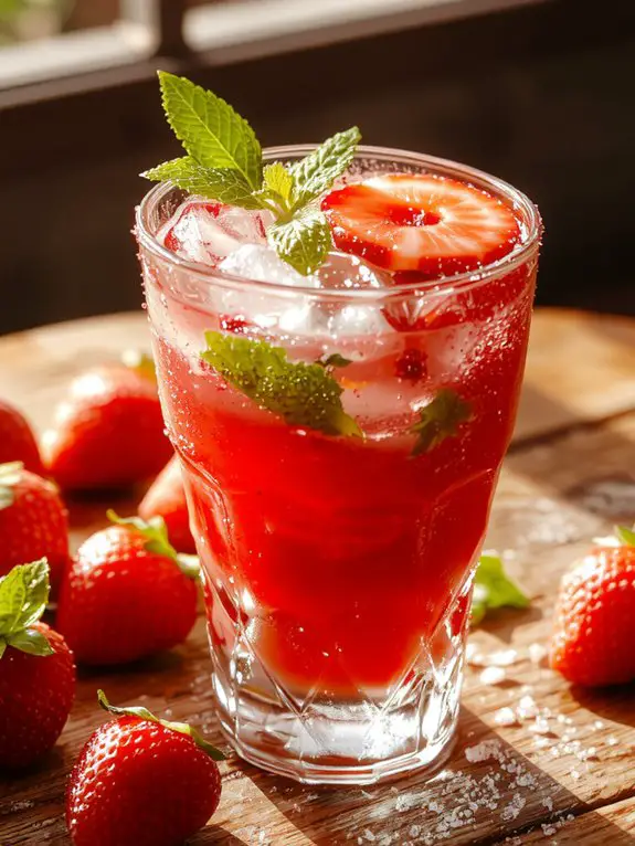 creamy strawberry frozen cocktail