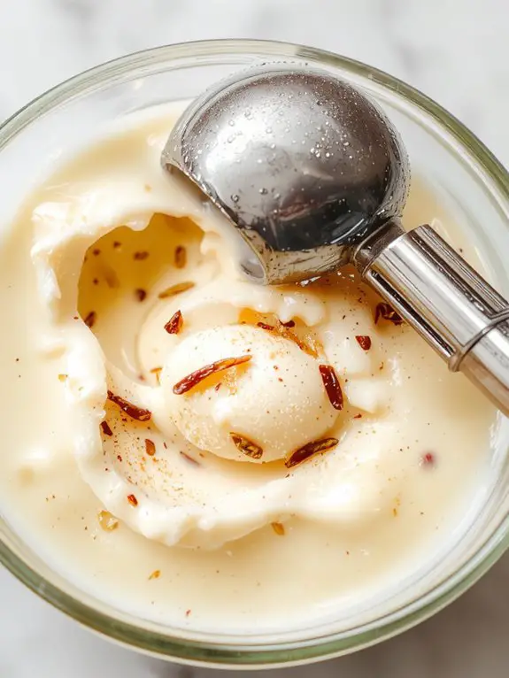 creamy vanilla ice cream