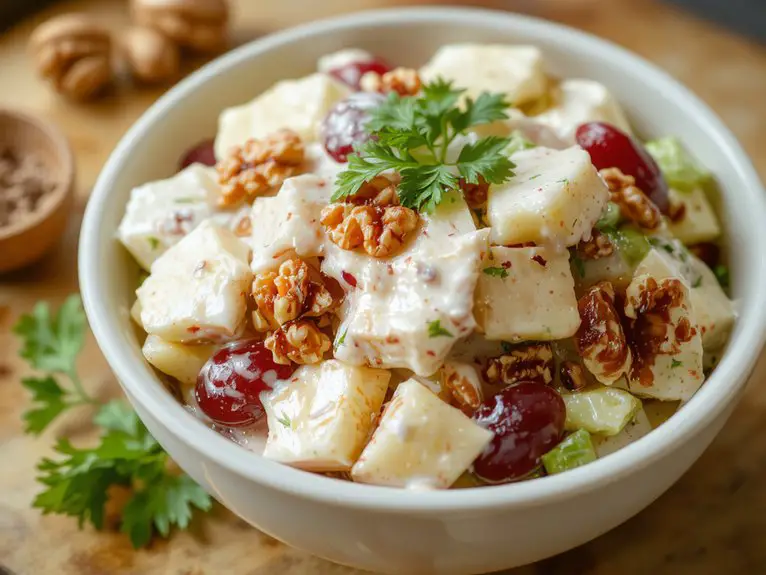 The Best Homemade Waldorf Salad Recipe 2 creamy waldorf fruit salad c8g52