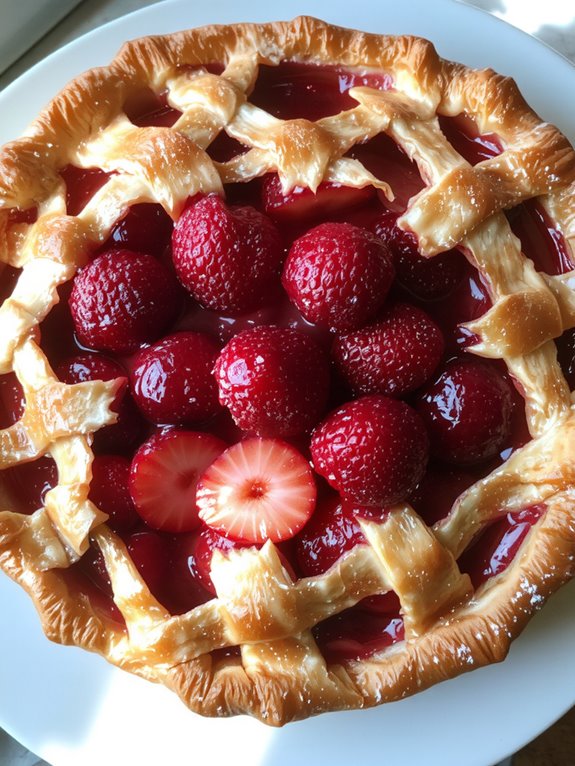 The Best Homemade Strawberry Pie Recipe 3 crimp coat bake cool