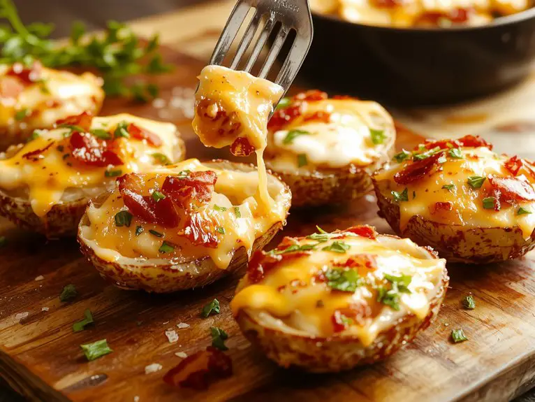 The Best Homemade Potato Skins Recipe 2 crispy cheesy potato skins dhsil