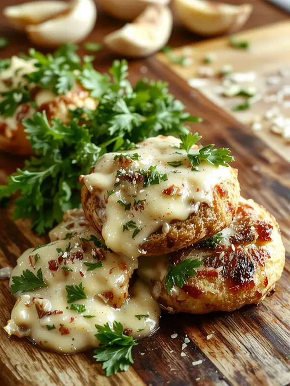 The Best Homemade Stuffed Mushroom Recipe 3 crispy cheesy stuffed mushrooms