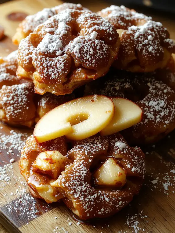 The Best Homemade Apple Fritter Recipe 3 crispy cinnamon coated fritters