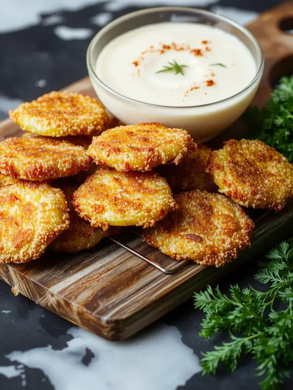 The Best Homemade Fried Pickles Recipe 3 crispy coated pickle preparation