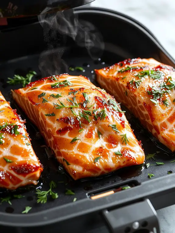 The Best Homemade Salmon Air Fryer Recipe 3 crispy skin salmon fillet