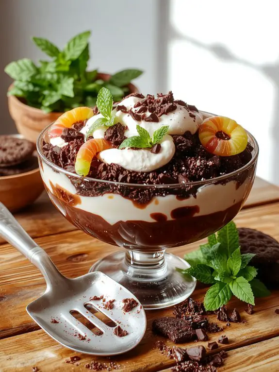delicious layered chocolate dessert