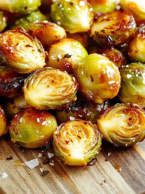 The Best Homemade Roasted Brussel Sprouts Recipe 3 evenly roasted crispy sprouts