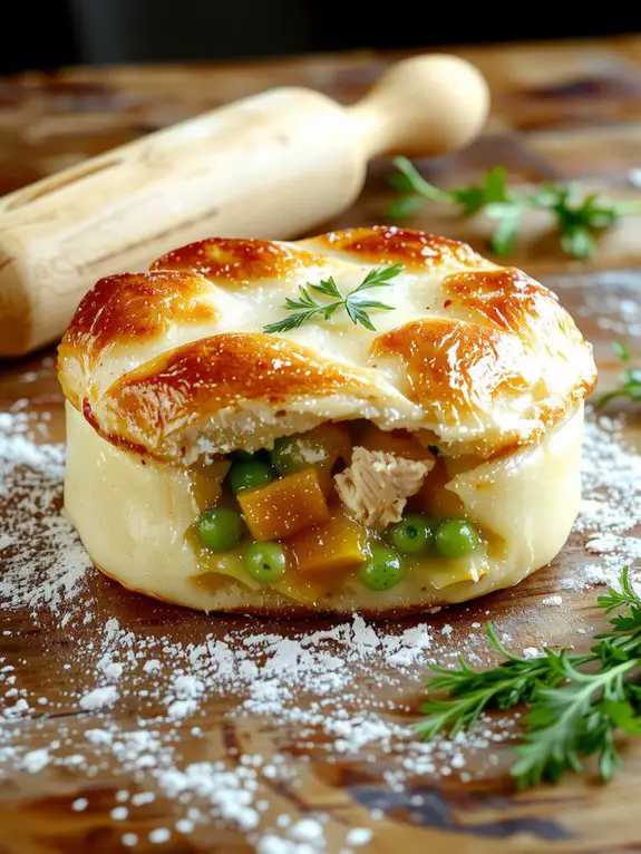 flaky crust chicken filling