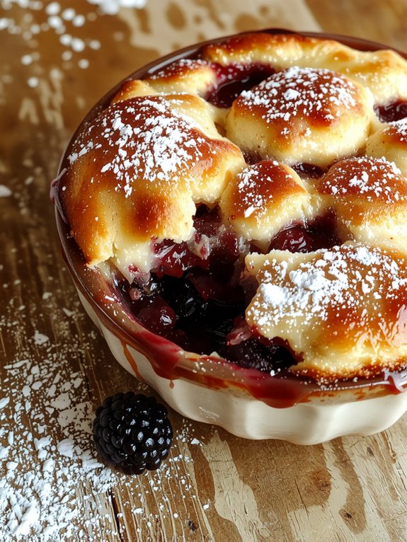 The Best Homemade Blackberry Cobbler Recipe 3 flaky golden berry cobbler