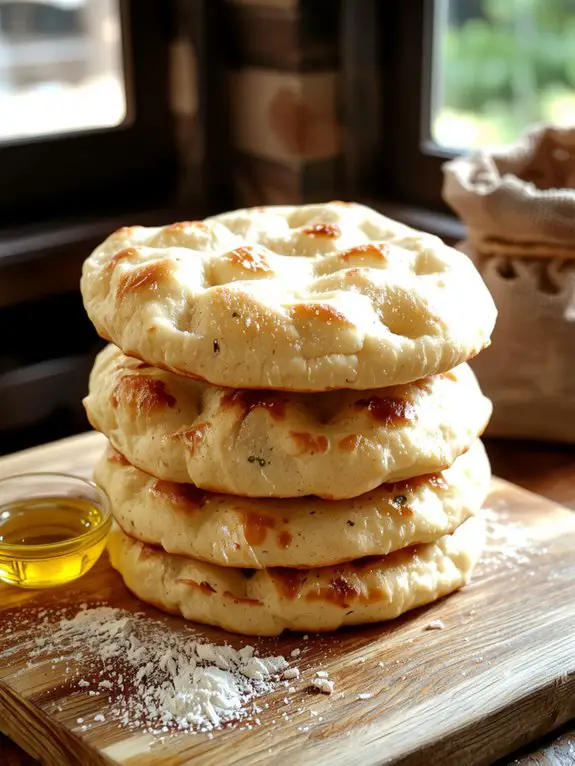 fluffy homemade pita bread