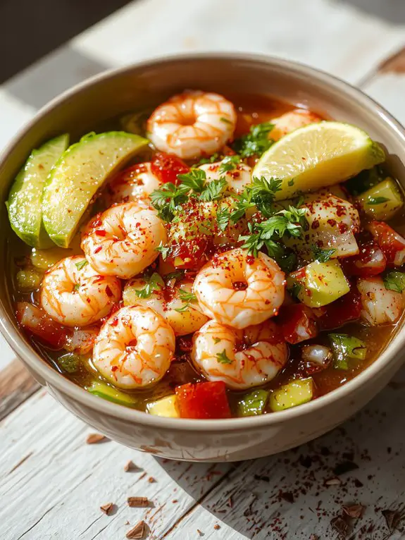 fresh citrus shrimp appetizer