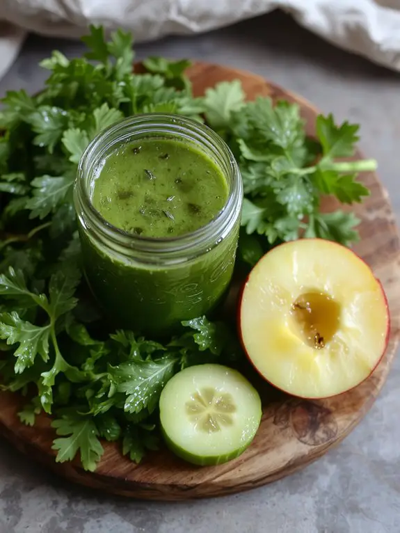 fresh healthy green juice