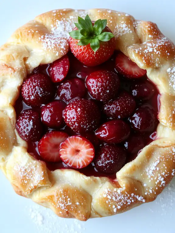 fresh strawberry pie creation