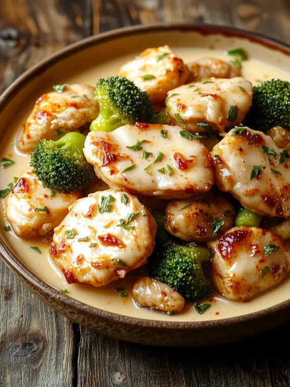 The Best Homemade Chicken and Broccoli Recipe 3 garlic cream chicken broccoli