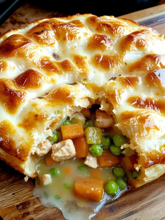 The Best Homemade Pot Pie Recipe 3 golden brown bubbling filling