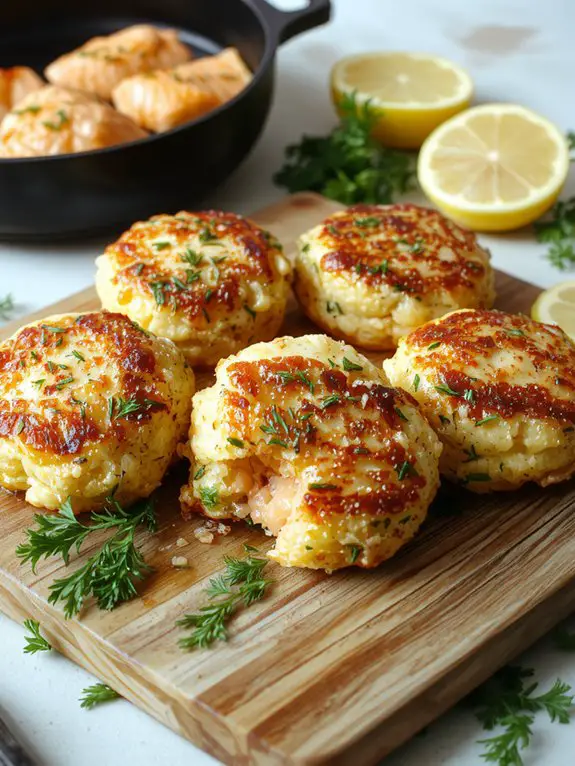The Best Homemade Salmon Cakes Recipe 3 golden brown crispy patties