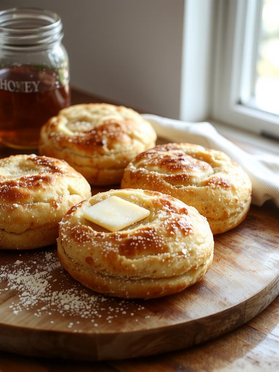 The Best Homemade English Muffin Recipe 3 golden brown fluffy muffins