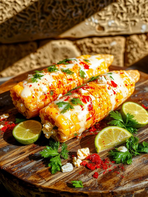 The Best Homemade Mexican Corn Recipe 3 grilled corn with sauce