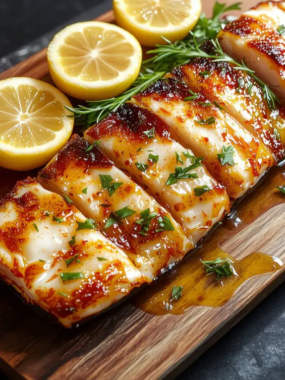 grilled swordfish with herbs