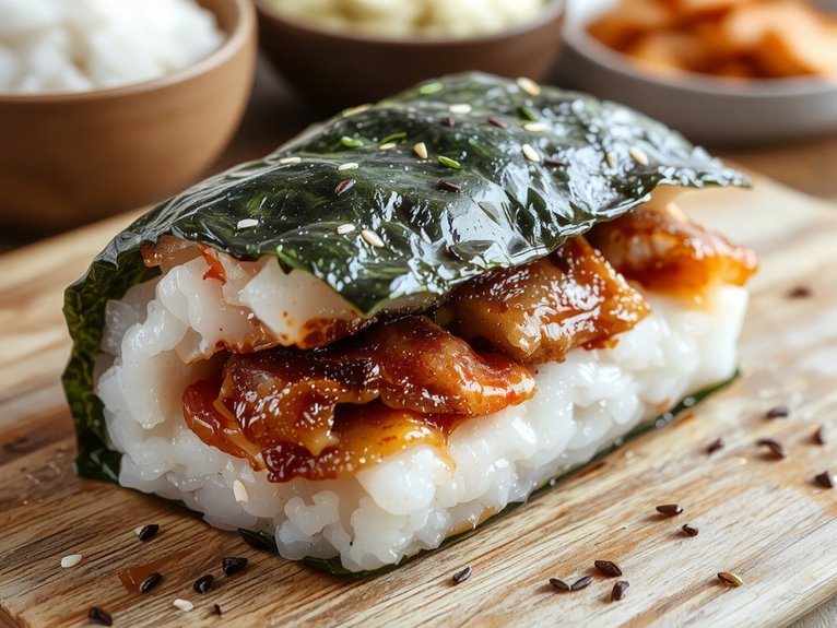 The Best Homemade Spam Musubi Recipe 2 hawaiian rice spam rolls 52oy3