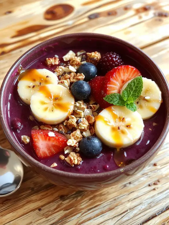 healthy tropical breakfast bowl