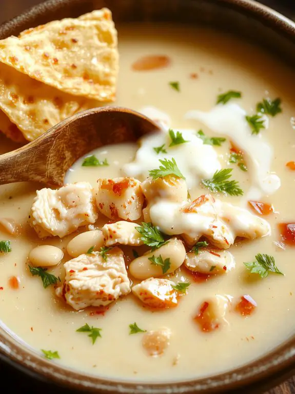 hearty creamy chicken chili