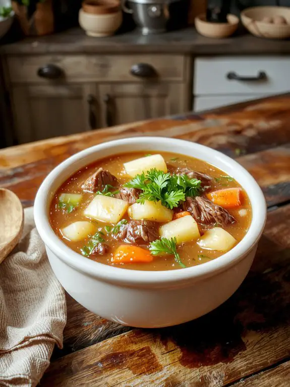 hearty homemade beef soup