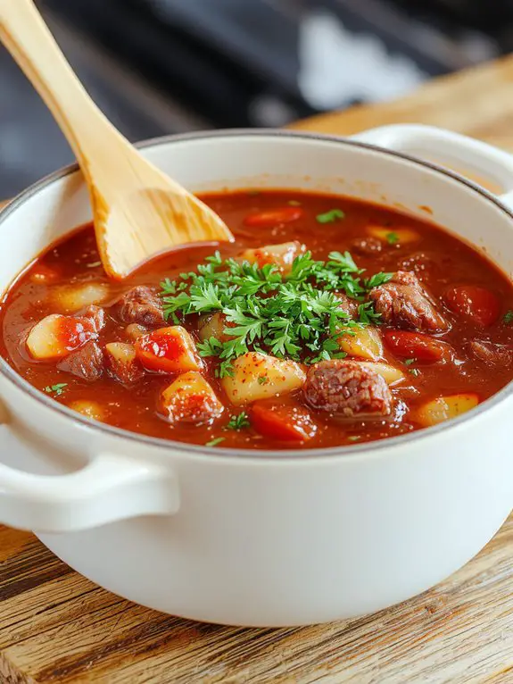 hearty hungarian meat stew