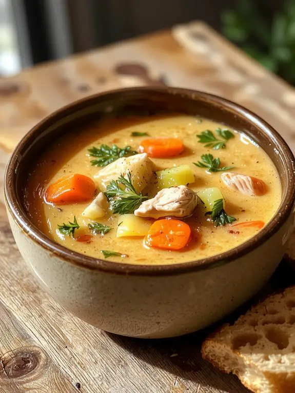 hearty thanksgiving leftovers soup