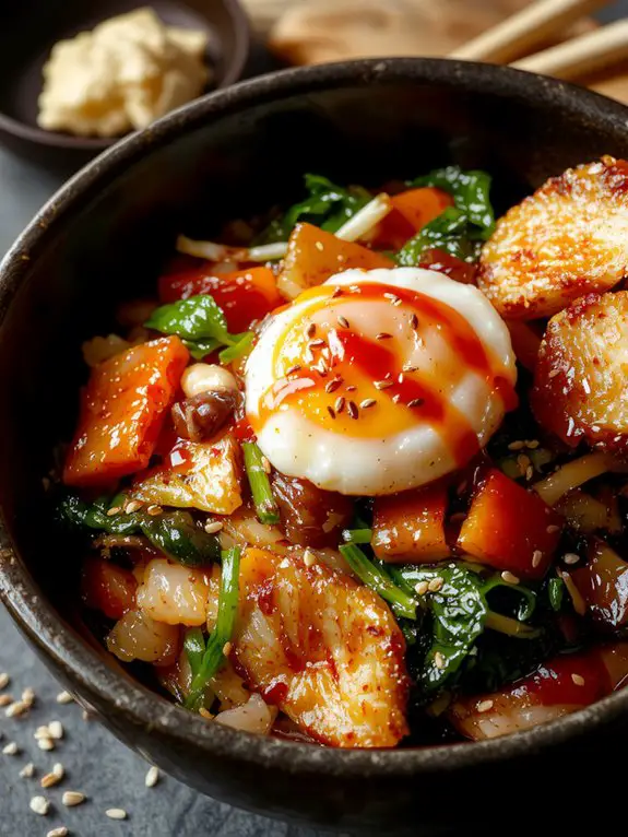 The Best Homemade Bibimbap Recipe 3 julienne blanch marinate assemble