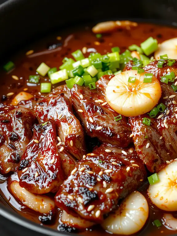 korean beef marinated dish