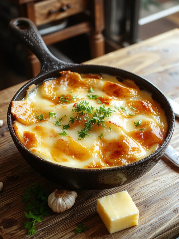 The Best Homemade Cheesy Potatoes Recipe 3 layered creamy golden potatoes