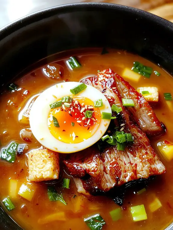 rich flavorful noodle soup