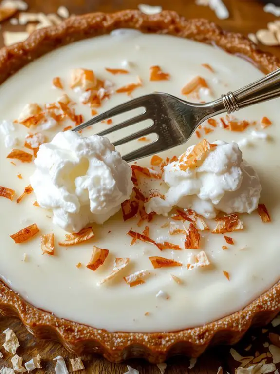 rich homemade coconut pie