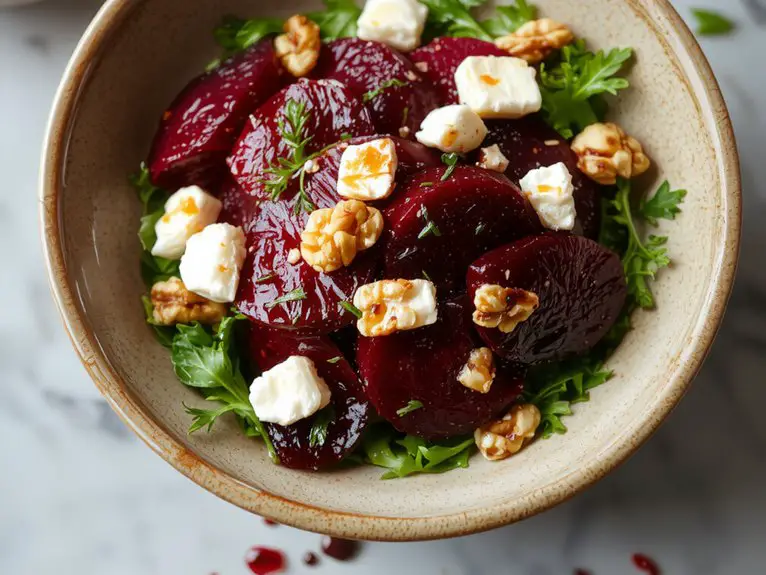 Chilled Gazpacho Soup 1 roasted beet salad tips