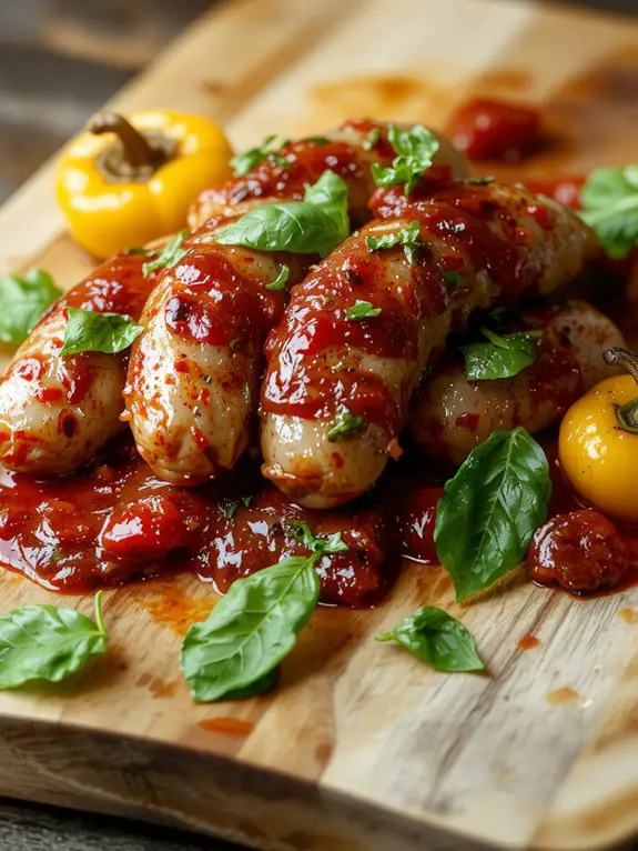The Best Homemade Sausage and Peppers Recipe 3 sausage peppers skillet simmer