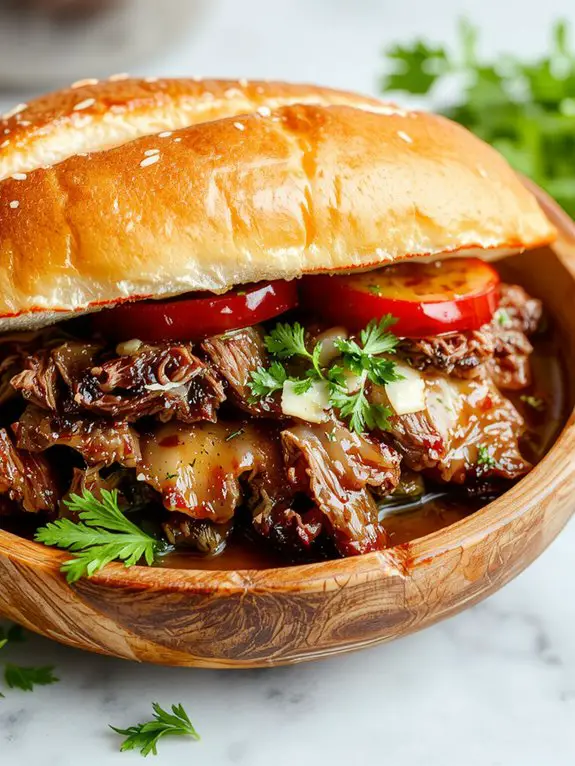 savory beef slow cooked
