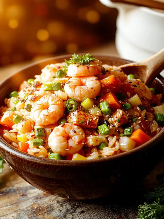 savory shrimp rice dish