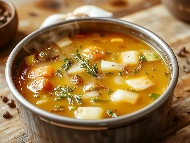 The Best Homemade Chicken Stock Recipe 2 simmer bones for broth 7t33i