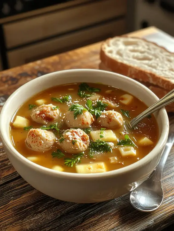 The Best Homemade Italian Wedding Soup Recipe 3 simmer brown season serve