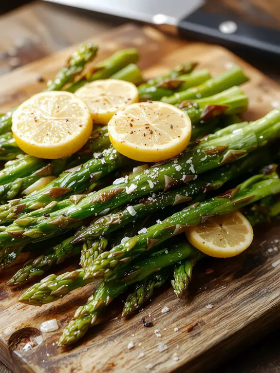 simple herb roasted asparagus