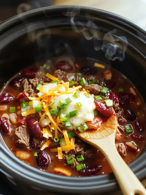 The Best Homemade Crockpot Chili Recipe 3 slow cooked flavorful chili