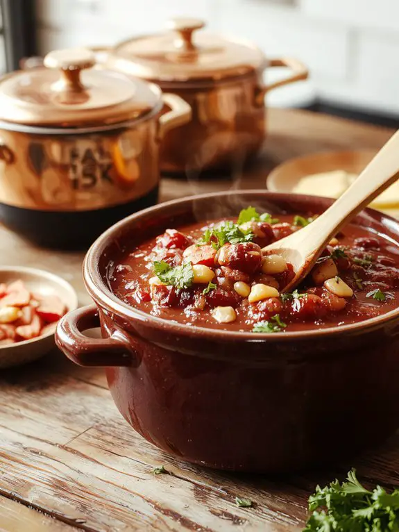 slow cooked hearty chili