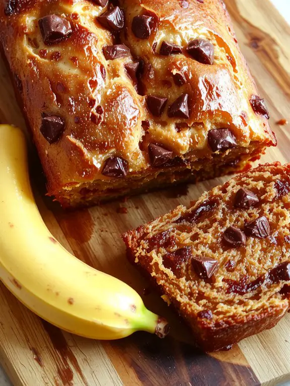 sweet banana chocolate bread