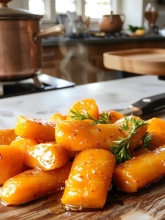 The Best Homemade Glazed Carrots Recipe 3 sweet glazed carrot garnish