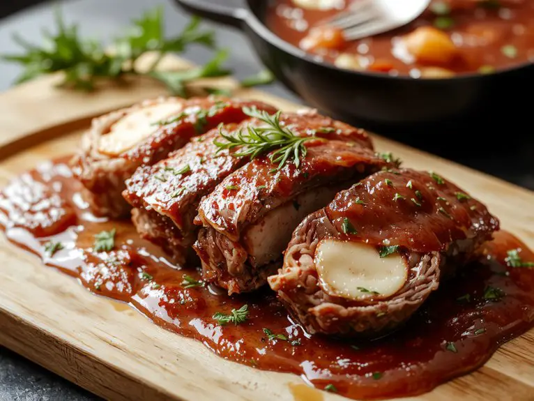 The Best Homemade Braciole Recipe 2 tender stuffed beef rolls 1061e