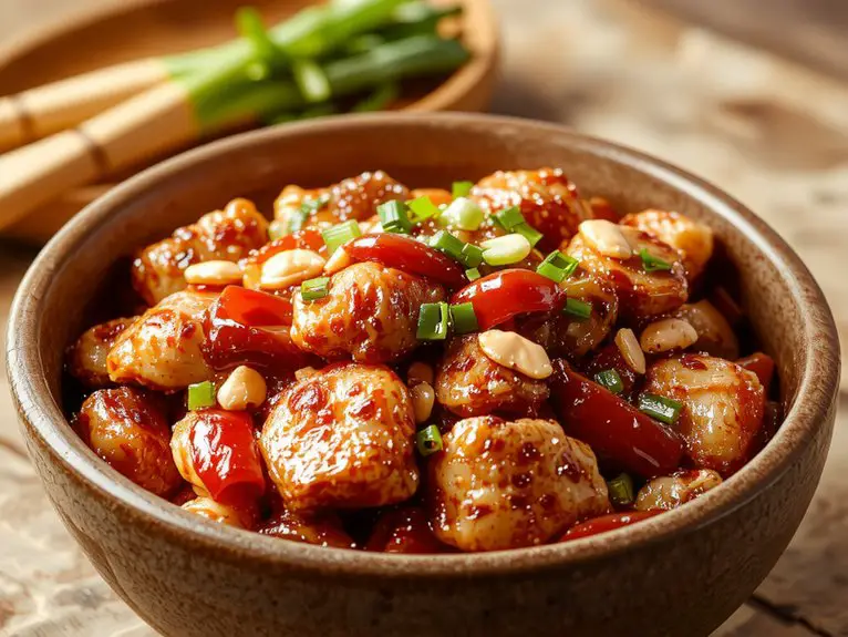The Best Homemade Kung Pao Chicken Recipe 2 add peanuts for crunch